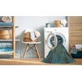 thumbnail image 2 of Ahgly Company Tapis d'Intérieur Lavable en Machine Carré Transitionnel Bleu Charbon, 7 Pieds Carré, 2 of 7