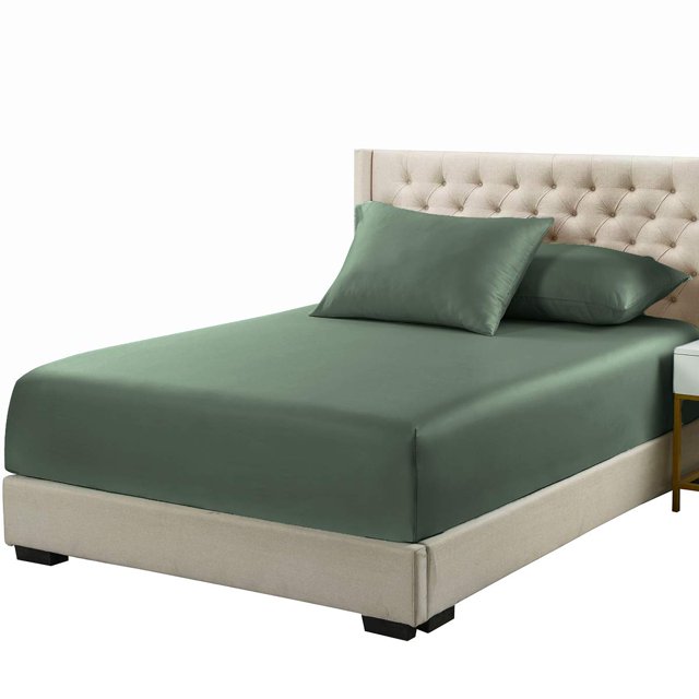 Drap-housse Uni en Viscose de Bambou, 600 Fils, Taille Simple Extra Long TG, Sarcelle