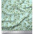 thumbnail image 1 of Soimoi Green polyester Crepe Fabric Leaf Leaves Decor Fabric Printed Yard 52 Inch Wide, 1 of 3