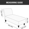 thumbnail image 2 of 2024 Velvet Armless Chaise Lounge Slipcover Stretch Sofa Slip Cover Furniture Protector, 2 of 8