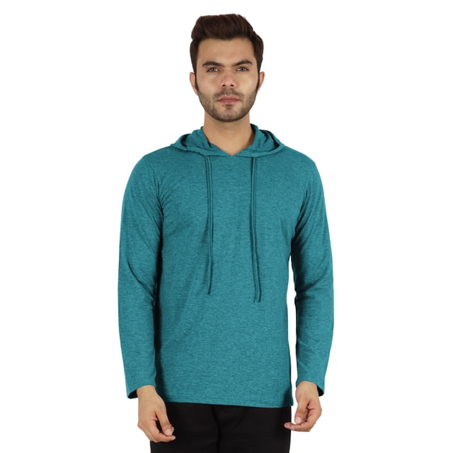 Inkmeso Solid Winter Hooded Sweatshirt For Mens Long Sleeve Drawstring Pullover Hoodie