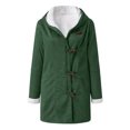 thumbnail image 2 of Innerwin Jacket Long Sleeve Ladies Coat Holiday Buttons Baggy Outwear Green M, 2 of 3