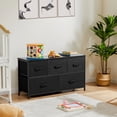 thumbnail image 2 of EDX Commo à 5 Tiroirs pour Chambre, Petite Armoire de Rangement en Tissu, Noire, 2 of 8