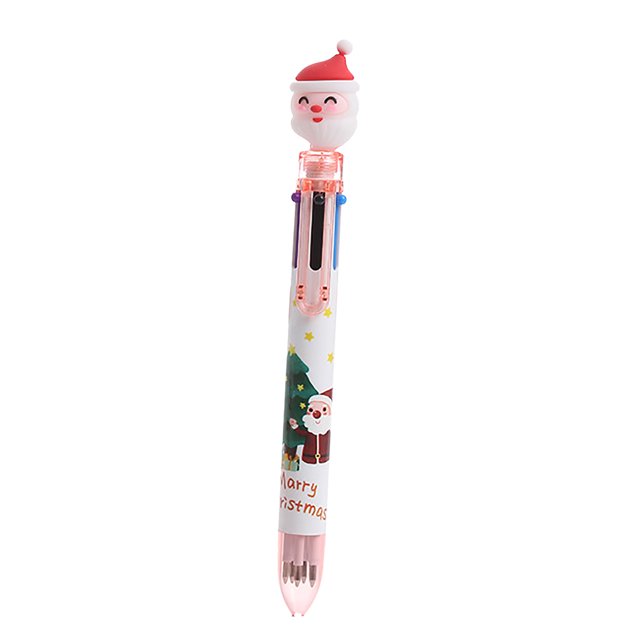 Décoration de Noël Extérieure Saison de la Rentrée Stylo-Bille Rétractable Stylo Gel 6 en 1 Stylos-Cadeaux Multicolores de Noël Stylos à Encre Liquide 2 ml pour Fournitures de Bureau et d'École comme Cadeau pour Enfants