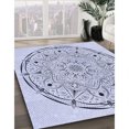 thumbnail image 3 of Ahgly Company Tapis d'Intérieur Lavables en Machine Rectangle Bleu Lavande Transitionnel, 8' x 10', 3 of 7