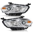 thumbnail image 1 of For 2013-2016 Dodge Dart Chrome Housing Clear Lens Headlights Factory Style 2PCS, 1 of 6