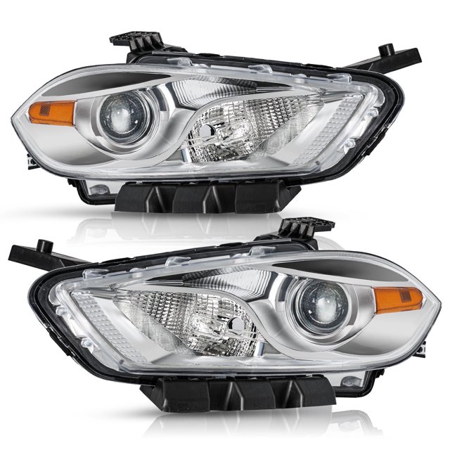 For 2013-2016 Dodge Dart Chrome Housing Clear Lens Headlights Factory Style 2PCS