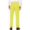 thumbnail image 3 of INSPIRE CHIC Men's Slim Fit Trousers Flat Front Solid Color Business Pants 28 Yellow, 3 of 7