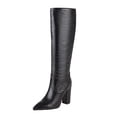 thumbnail image 1 of Awdenio Bottes de Mode Grande Taille pour Femmes Automne Longues Talons Hauts Bottes Pointues Bottes de Chevalier, 1 of 8
