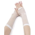 thumbnail image 1 of Unique Bargains Gants Résille Sans Doigts Longueur Coude pour Femmes 2 Paires, 1 of 4