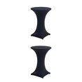 thumbnail image 4 of ZheElen Easy Care Stretch Round Tablecloth Versatile And Environmentally Friendly black 2Set, 4 of 6