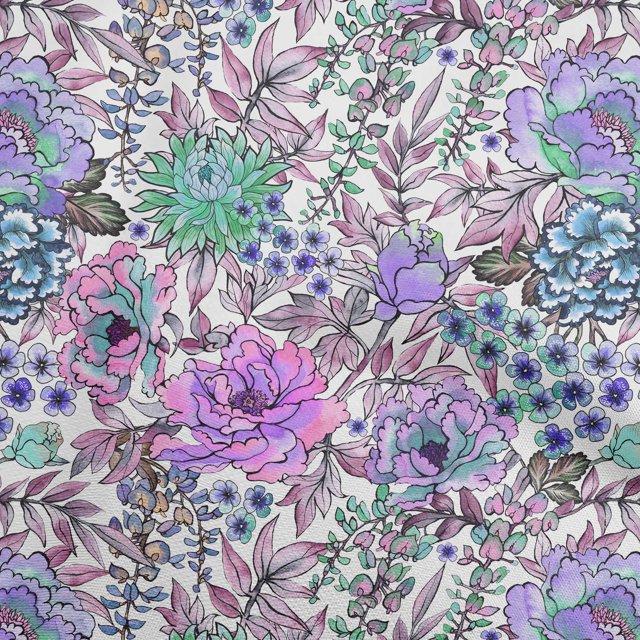 oneOone Cotton Cambric Green Fabric Florals Craft Projects Decor Fabric Printed By The Yard 56 Inch Wide