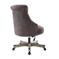 thumbnail image 4 of Linon Sinclair Chaise de Bureau Pivotante Rembourrée avec Roues en Gris Charbon, 4 of 8
