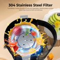 thumbnail image 3 of Intexca Centrifugal Juicer, 2-Speed Fruit & Vegetable Juicer with Stainless Steel Filter, Compact Easy-Clean Design, 3 of 9