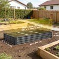 thumbnail image 3 of Outsunny 8x4x1ft Galvanized Raised Garden Bed, Open Bottom, Dark Grey, 3 of 10