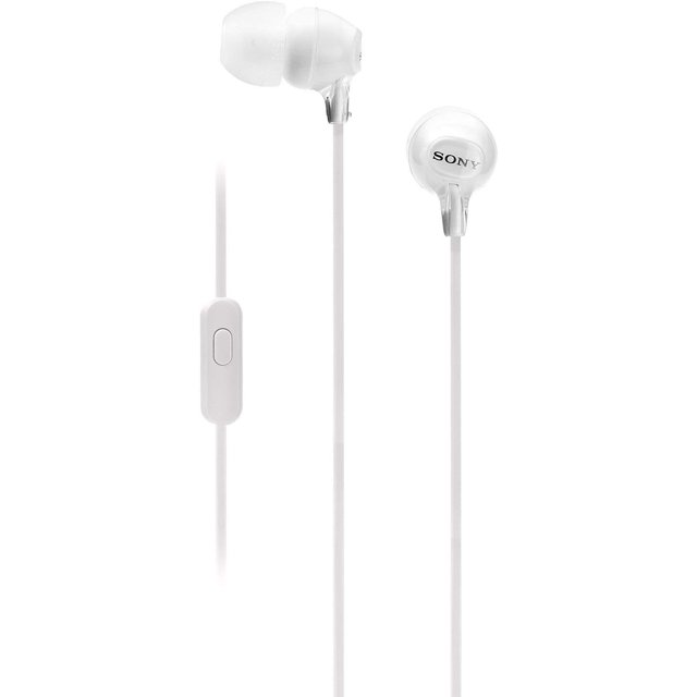 Sony MDR-EX15AP | EX Monitor In-Ear Headphones With Microphone - White