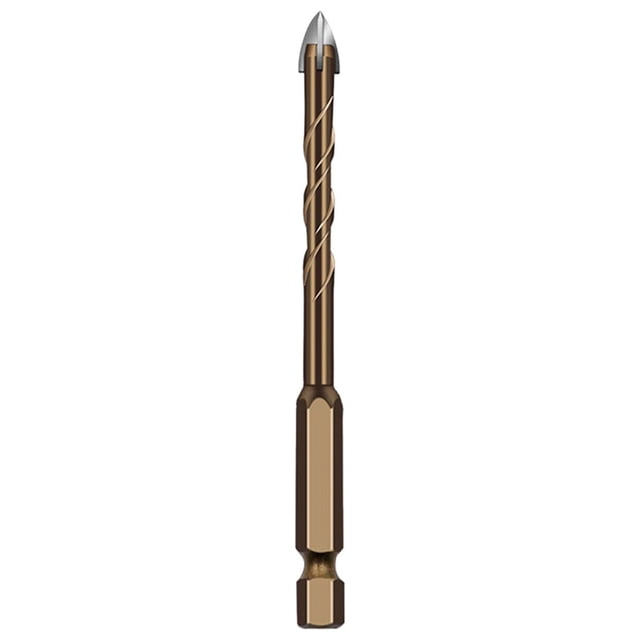 XZNGL Cross Four Blade Drill Bit Ceramic Tile Hexagonal Handle Brick Wall Cement Ceramic Perforated Drill