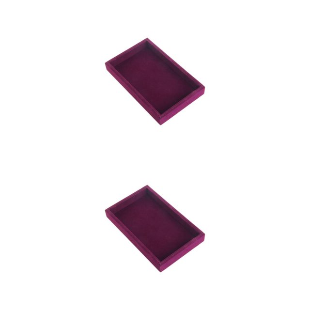 Baohd Soft Velvet Lining Jewelry Case Storage And Display Valuables In Style Jewelry Storage Box Gift purple 2Set