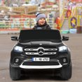 thumbnail image 3 of Costway Licensed Mercedes Benz x Class 12V 2-Seater Kids Ride On Car w/ Trunk Black, 3 of 10