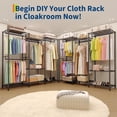 thumbnail image 4 of QinaQin Heavy-Duty Metal Clothes Rack - Freestanding Wardrobe Storage System - Adjustable Shelves and Hanging Rods - Large Storage Capacity, Suitable for Bedrooms and Laundry Rooms, 4 of 7