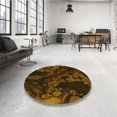 thumbnail image 4 of Ahgly Company Tapis d'Intérieur Lavable à la Machine, Carré, Transitionnel, Noir Brun, Tapis de Zone, 3 Pieds Carré, 4 of 7