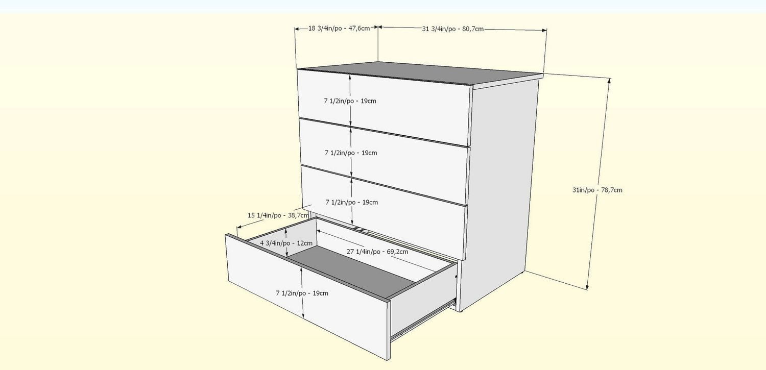 Commode 4 tiroirs Nordik de Nexera, érable naturel