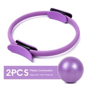 Riforla 2-Piece Resistance Band Set for Yoga & Glute Training - 25cm Figure Bands for Home Fitness and Stretching Fitness & Yoga Equipment Purple_002