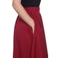 thumbnail image 3 of White Mark Women's Tasmin Fit and Flare Midi Skirt, 3 of 5
