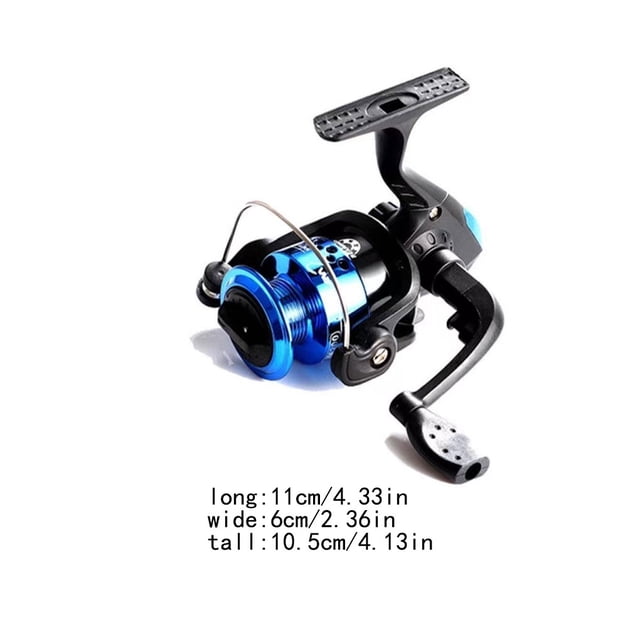 Moulinet de Pêche Spinning Pliable Rapport de Démultiplication 5.1:1 Roue de Rivière Eau Douce Eau Salée Ligne Baitcasting Rouleau Roue Outils de Pêche Bleu