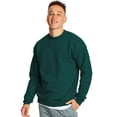thumbnail image 1 of Hanes Mens EcoSmart Fleece Crewneck Sweatshirt, M, Deep Forest, 1 of 7