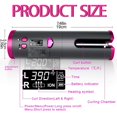 thumbnail image 3 of Auto Hair Curler Automatic Curling With Lcd Display Adjustable Temperature & Timer Portable Rechargeable Rotating Ceramic Barrel Curling Wand Fast Heating For Hair Styling,Gray Electric Hair Clipp, 3 of 9