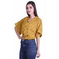 thumbnail image 3 of Moomaya Hauts à Manches Boxy Imprimés pour Femmes, Col en V, Taille Élastique, Kimono, 3 of 4