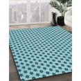 thumbnail image 3 of Ahgly Tapis Rectangulaire Lavable en Machine Intérieur Transitionnel Vert Cyan Foncé, 2 Pieds x 5 Pieds, 3 of 7
