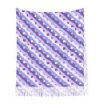 thumbnail image 2 of Foulard à Franges pour Femmes, Rayures Vintage Violettes, Châle Long, Léger et Chaud, 2 of 6