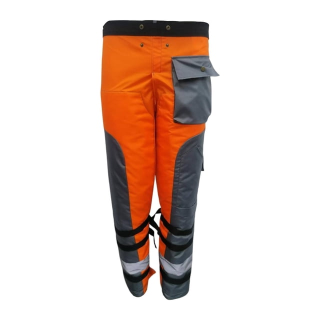 S SERENABLE Chaps 9 Layer Chaps Apron Wrap Technical Apron Wrap Logging Worker Adjustable Belt Orange Chain Saw Pants L