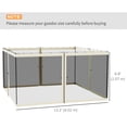 thumbnail image 3 of Outsunny 13' x 13' Gazebo Replacement Mosquito Netting Screen Black, 3 of 10