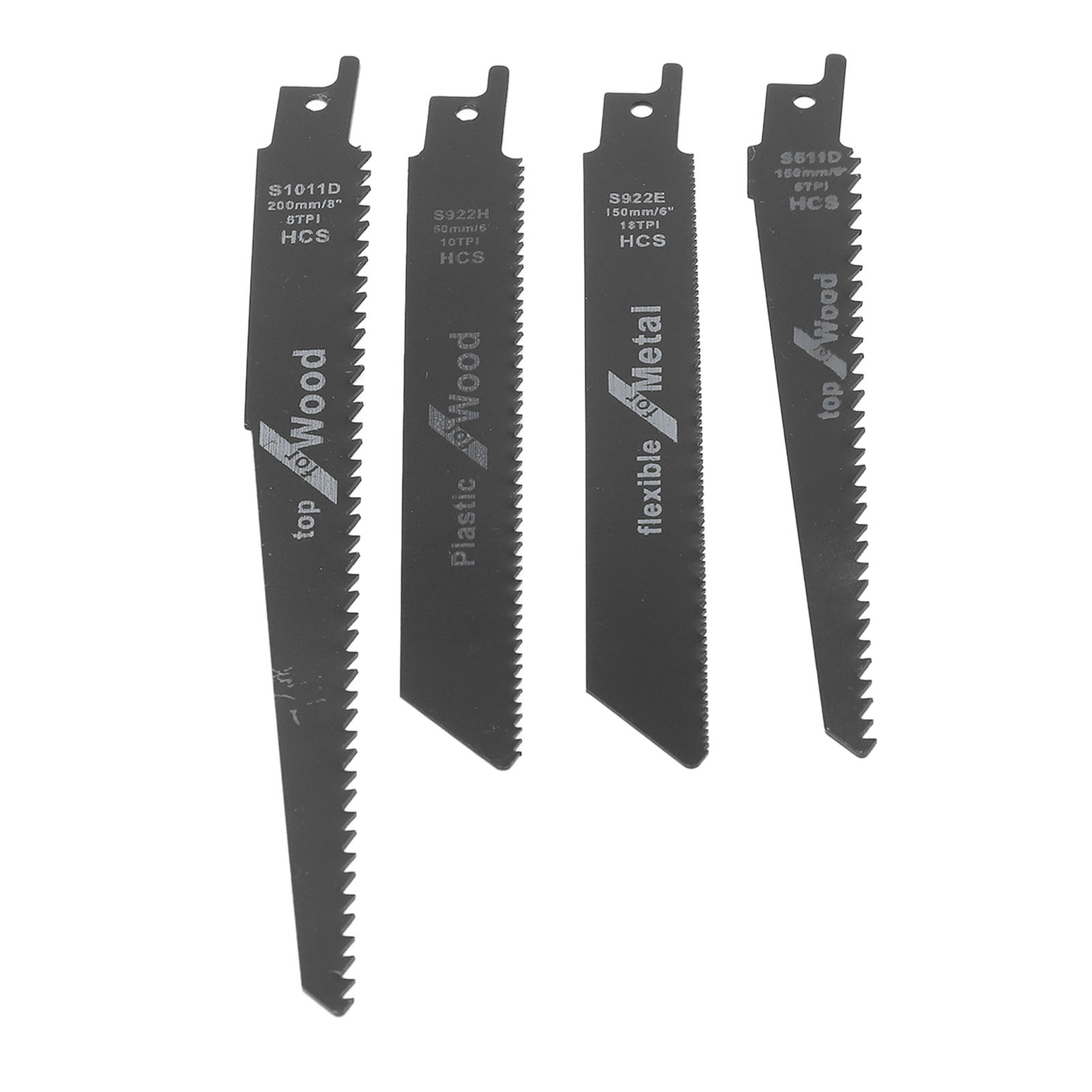 Spptty 4Pcs Sabre Saw Blade Jigsaw Cutter Reciprocating Cutting Tool Set Kit For Wood Plastic Metal,Jigsaw Blade,Wood Pruning Saw Blade
