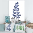 thumbnail image 1 of Designart Navy Blue Eucalyptus II Canvas Wall Art, 1 of 4