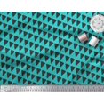 thumbnail image 3 of Soimoi Green Poly Georgette Fabric Triangle Geometric Printed Craft Fabric by the Yard 42 Inch Wide, 3 of 3