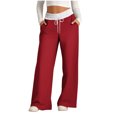 thumbnail image 1 of Pantalons pour Femmes, Pantalons Larges à Rayures Imprimées à Cordon de Serrage pour Femmes, 1 of 4