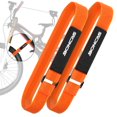 thumbnail image 1 of Boncas Sangle de Porte-Vélo Réglable 24 Pouces" Stabilisateur de Roue de Vélo avec Prise en Gel Innovante Empêche la Roue de Tourner - Orange 2 Pack, 1 of 4