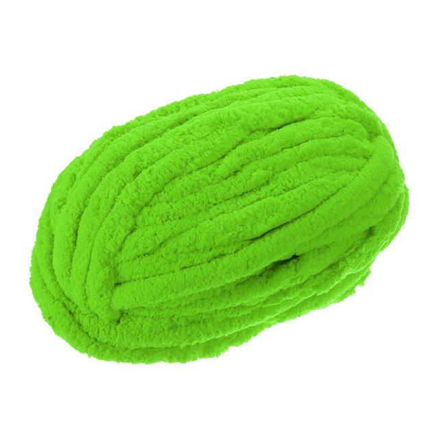 Unique Bargains Fil Chenille Épais en Polyester Vert Gazon, 27 m x 2 cm, 1 Pce