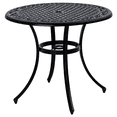thumbnail image 1 of Outsunny 35.5" Round Outdoor Dining Table with 2" Umbrella Hole, Black, 1 of 10