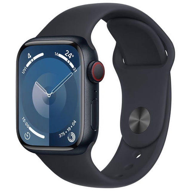 Restored Apple Watch Series 9 (GPS + Cellular 45mm)Smartwatch with Aluminum Case with Sport Band Open Box