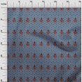 thumbnail image 2 of oneOone Georgette Viscose Navy Blue Fabric Tree & Geometric Block Craft Projects Decor Fabric Printed By The Yard 42 Inch Wide, 2 of 4
