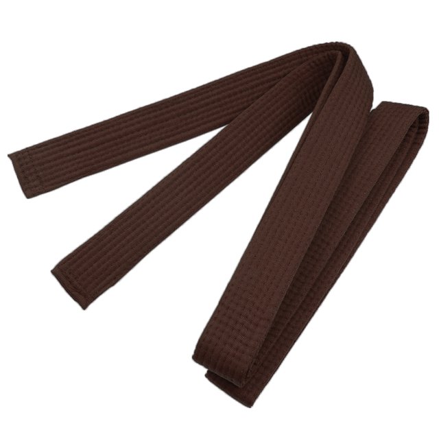 TOPTIE Karate TaeKwonDo Belt, Martial Arts Double Wrap Solid Rank Belt-Coffee-Size 3