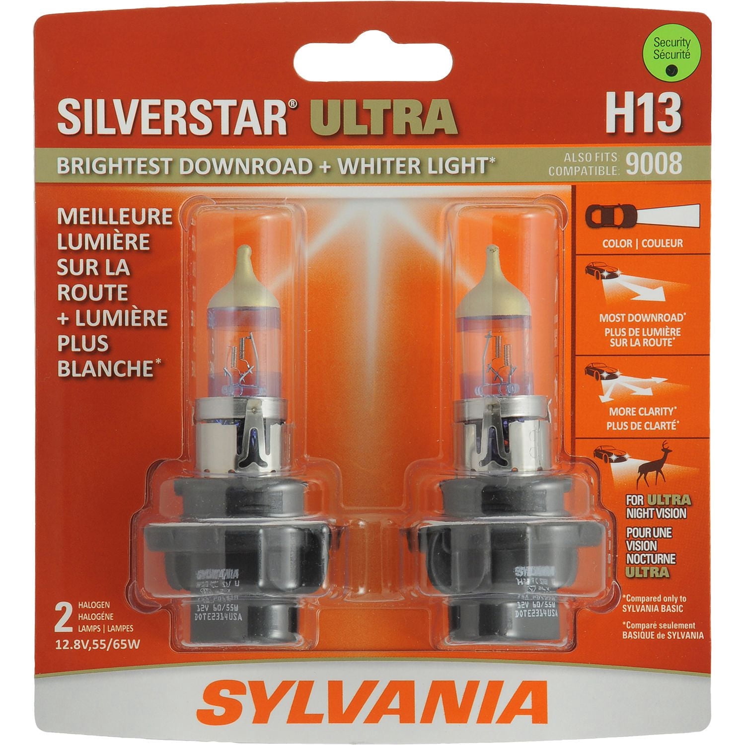 Phare halogène SilverStar ULTRA H13 SYLVANIA