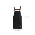 thumbnail image 3 of ZZkhGO Solid Color Kitchen Apron, Waterproof Oil Resistant Cooking Bib, Adjustable Ties Unisex Apron for Baking, Grilling, 3 of 6