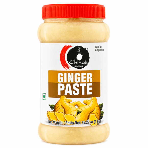 Ching's Pâte de Gingembre, 1 kg / Pâte de Gingembre Fraîche Prête à l'Emploi / Idéale pour la Cuisine Indienne, Chinoise et Asiatique / Aucune Épluchage Ni Broyage Requis