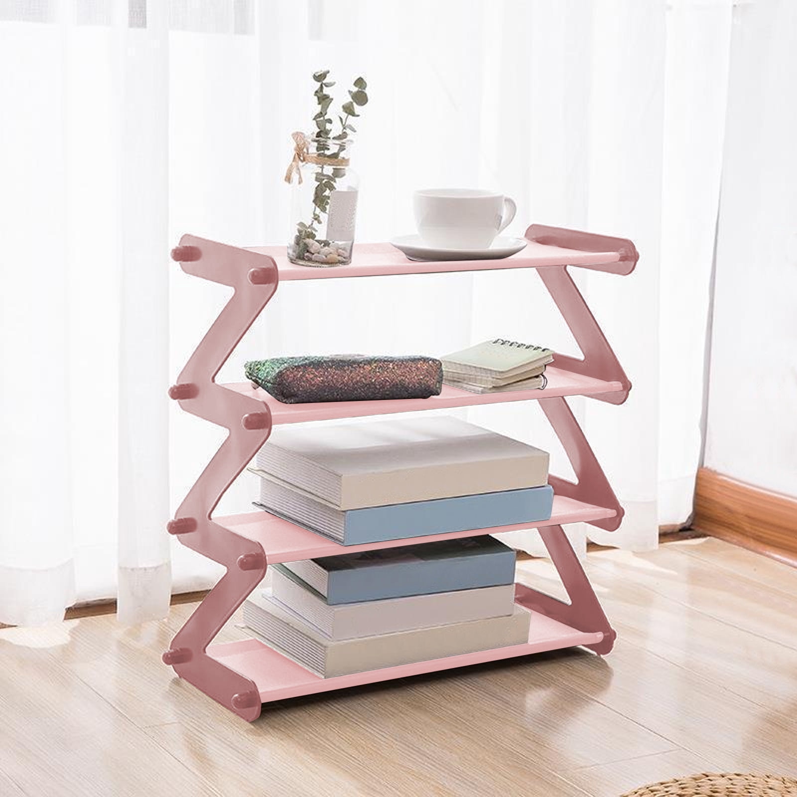Amzcrzy Shoe Rack, Shoe Rack for Entryway, Shoe Organizer, Storage Rack, Household Stainless Steel Assembly Shoe Rack Nonwoven Shoe Rack Multi-Layer Shoe Storage Rack Shoe Storage Rack